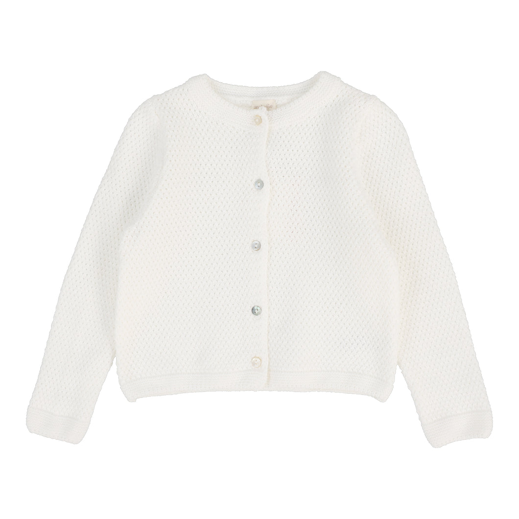 Knit classic cardigan - Winter white