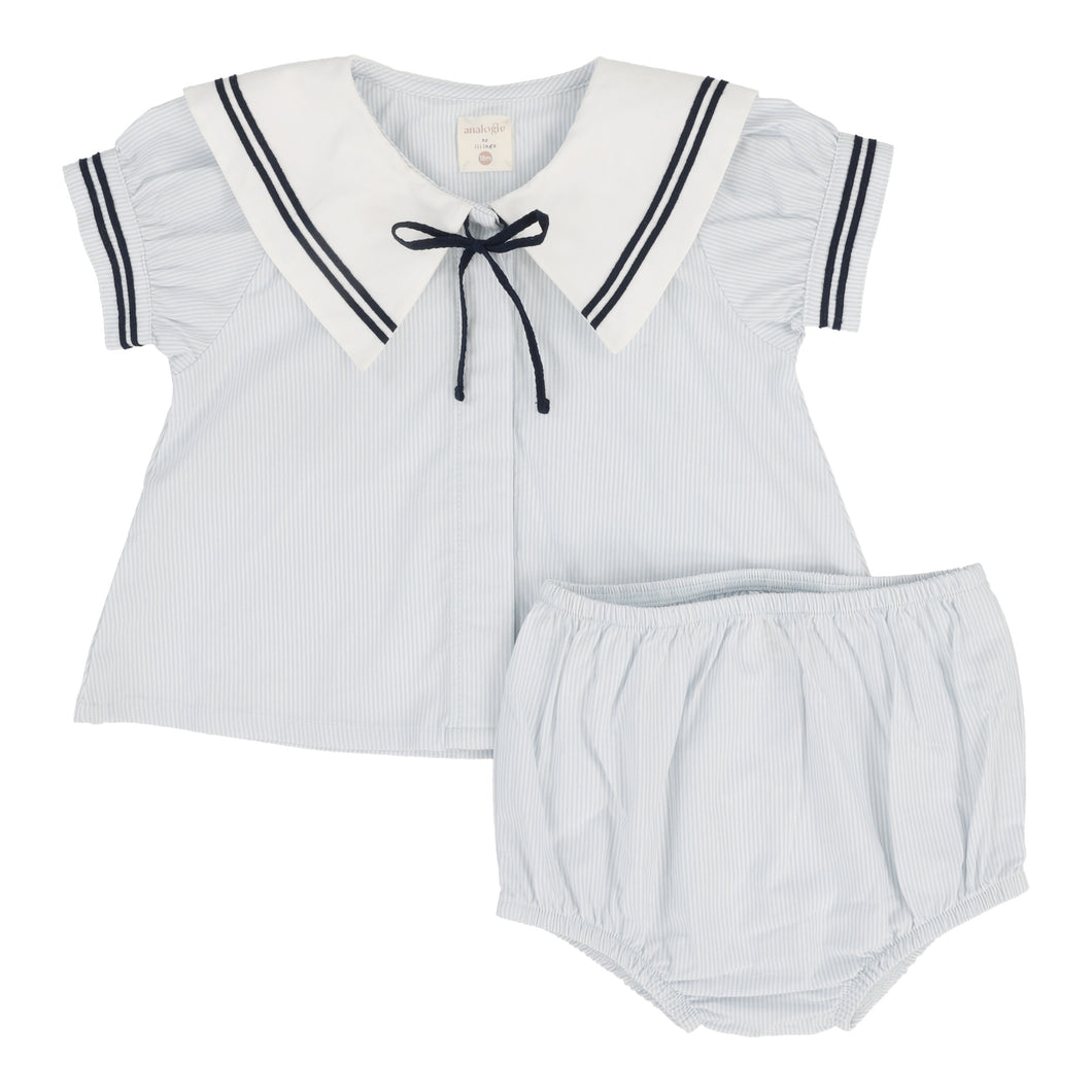 Sailor girls set - Light blue