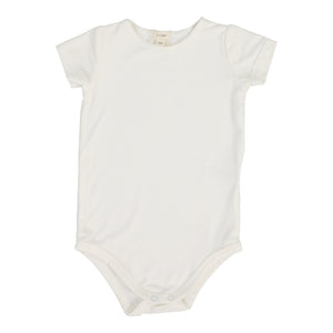 Bamboo short sleeve onesie - winter white