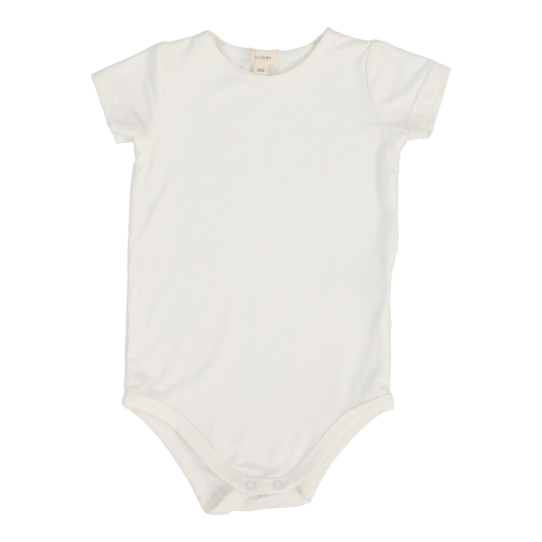 Bamboo short sleeve onesie - winter white