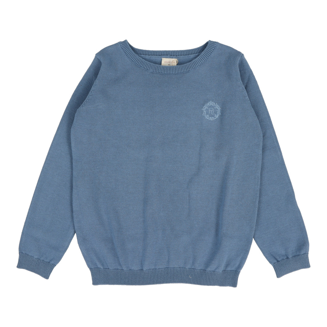 Boys crewneck sweater long sleeve - Bright blue