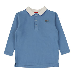 Boys polo long sleeve - light blue