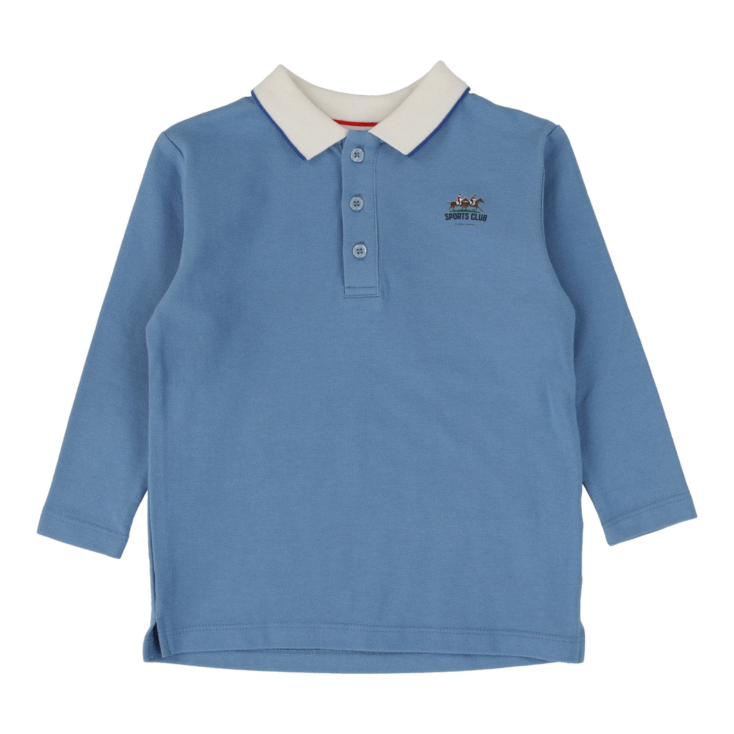Boys polo long sleeve - light blue