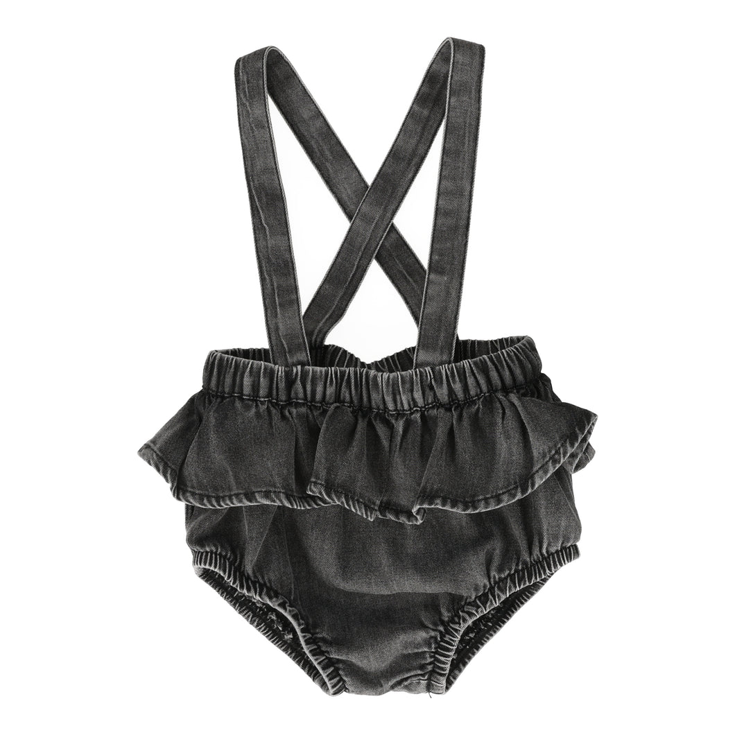 Flutter suspender bloomer - Black wash
