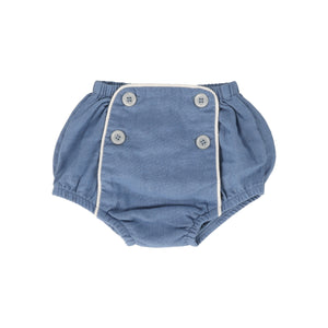 Button bloomer - bright blue