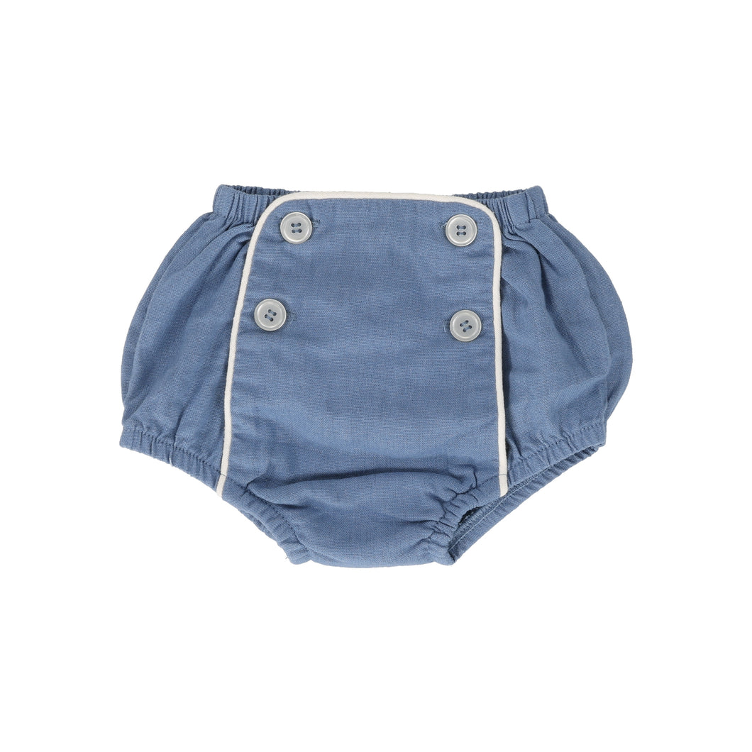 Button bloomer - bright blue