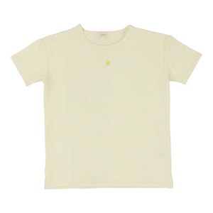 Stripe short sleeve tee - neon yellow