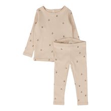 Load image into Gallery viewer, Scattered cherry long sleeve set - shell pink base
