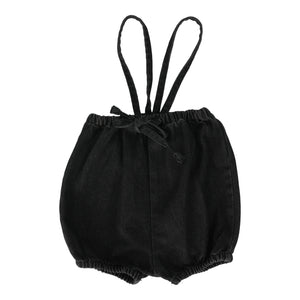Bubble suspender shorts - Black wash