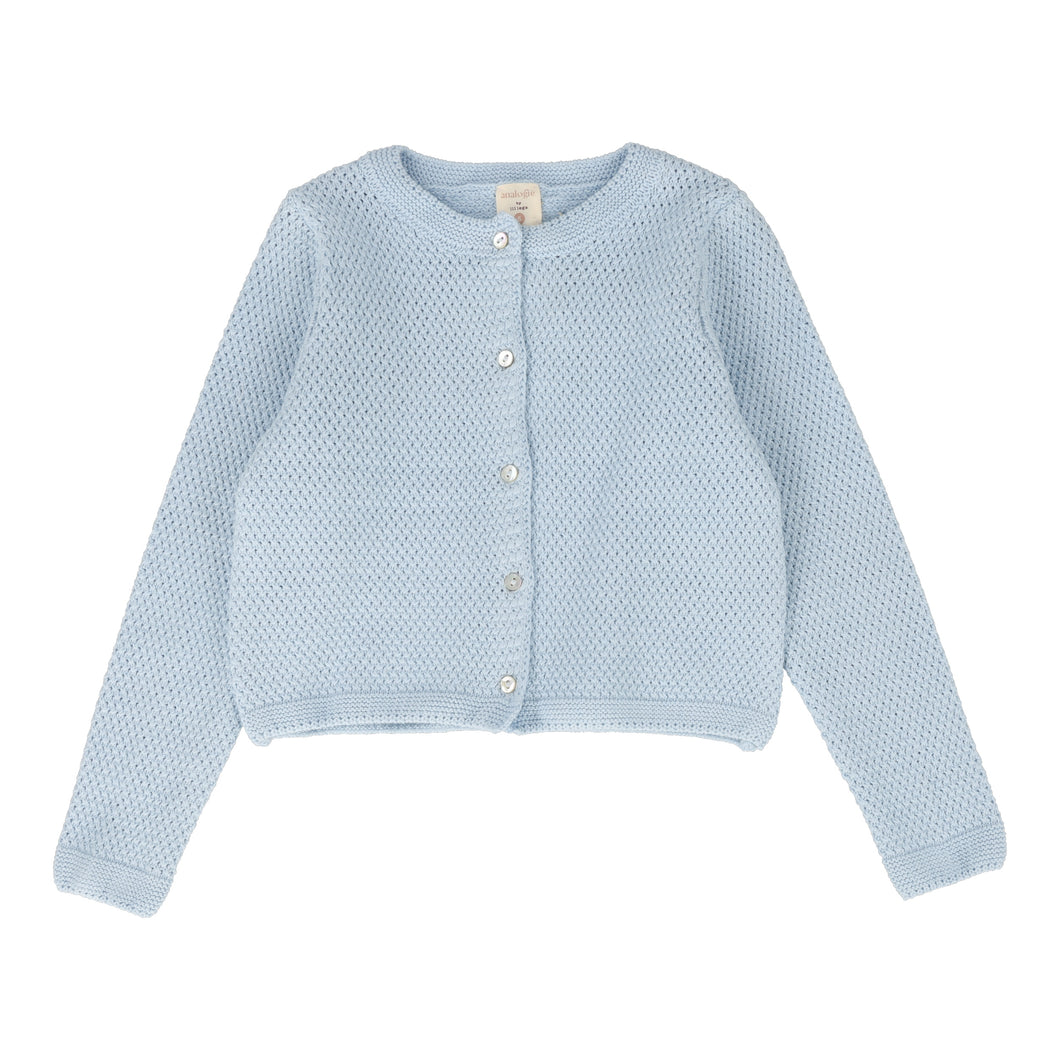 Knit classic cardigan - Light blue