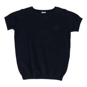Boys crewneck sweater short sleeve - Navy