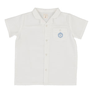 Seersucker shirt - white/bright blue