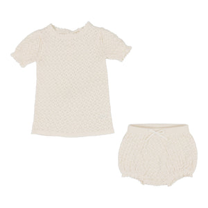 Girls two pc set - Natural ivory