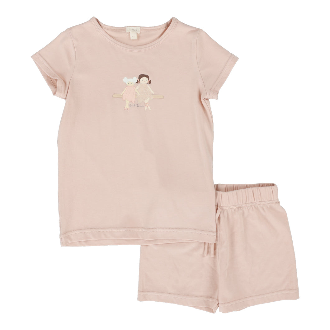 Short doll pjs - rose