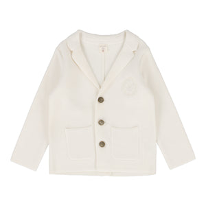 Knit crest blazer - Cream