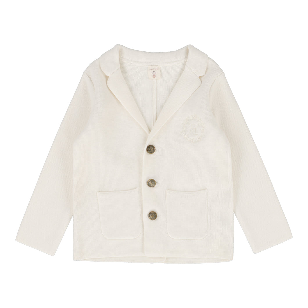 Knit crest blazer - Cream