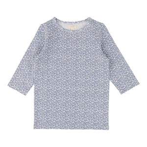 Poppy floral tee long sleeve - White