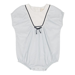 Sailor girls romper - Light blue