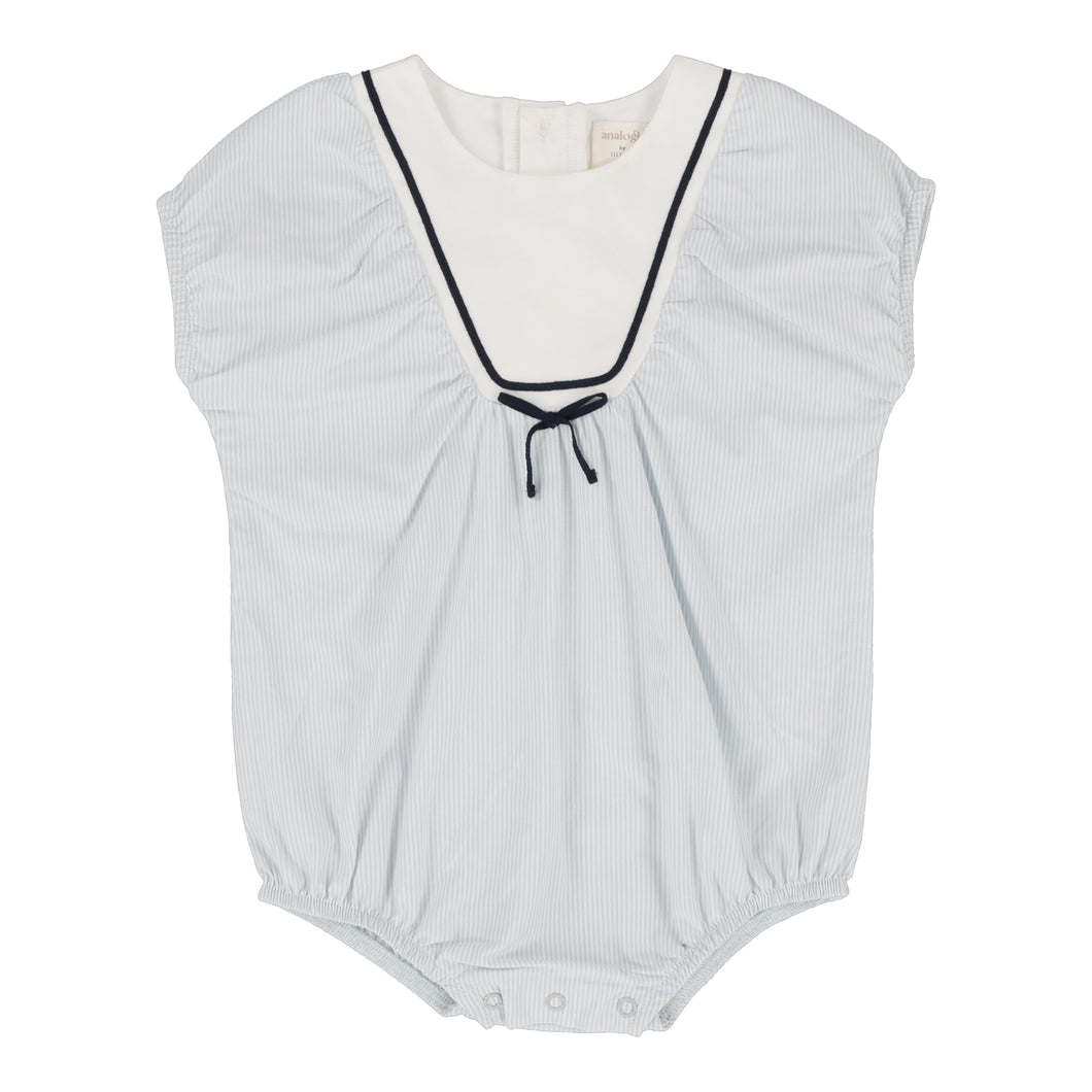 Sailor girls romper - Light blue