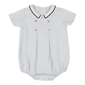 Sailor boys romper - Light blue