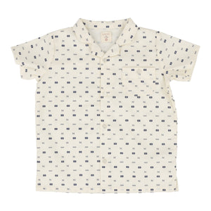 Geometric collar shirt - cream