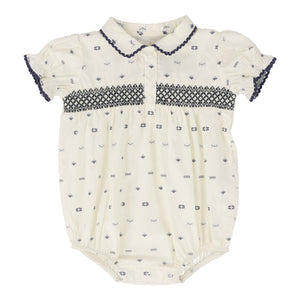 Geometric romper - cream