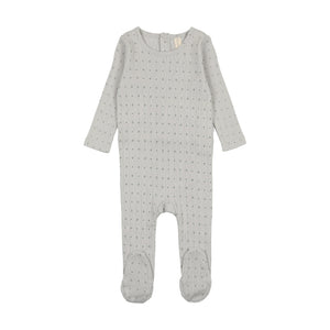 Linear printed footie - light blue
