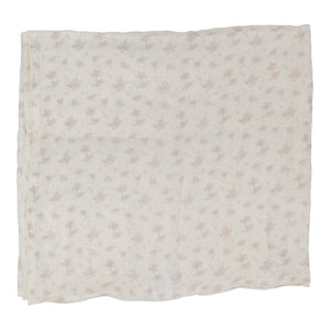 Floral cluster layette set - vanilla/mauve