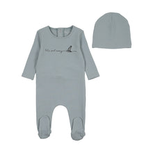 Load image into Gallery viewer, Let's Go -Blue Fog Layette set
