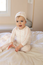 Load image into Gallery viewer, Linear nostalgia layette set - chalk white girls
