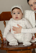 Load image into Gallery viewer, Linear nostalgia layette set - chalk white boys

