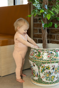 Little dot romper - rosette