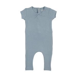 Little dot romper - ocean blue