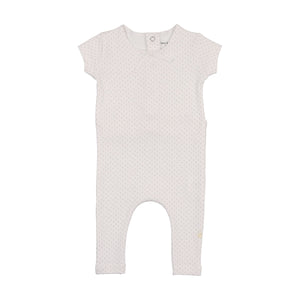 Little dot romper - vapor grey
