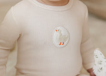 Load image into Gallery viewer, Little Duckling Footie &amp; Hat Set - Ivory and pink
