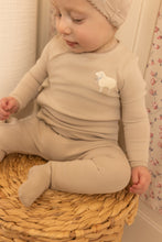Load image into Gallery viewer, Little lamb footie and beanie - Coffee

