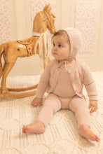 Load image into Gallery viewer, Little loom knit two piece layette set - Caramel
