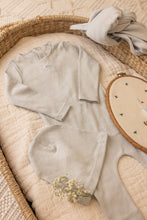 Load image into Gallery viewer, Wings pointelle layette set - Dusty blue
