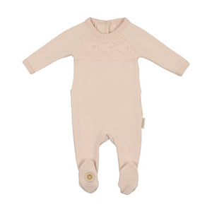 Look of lace footie - Barely pink