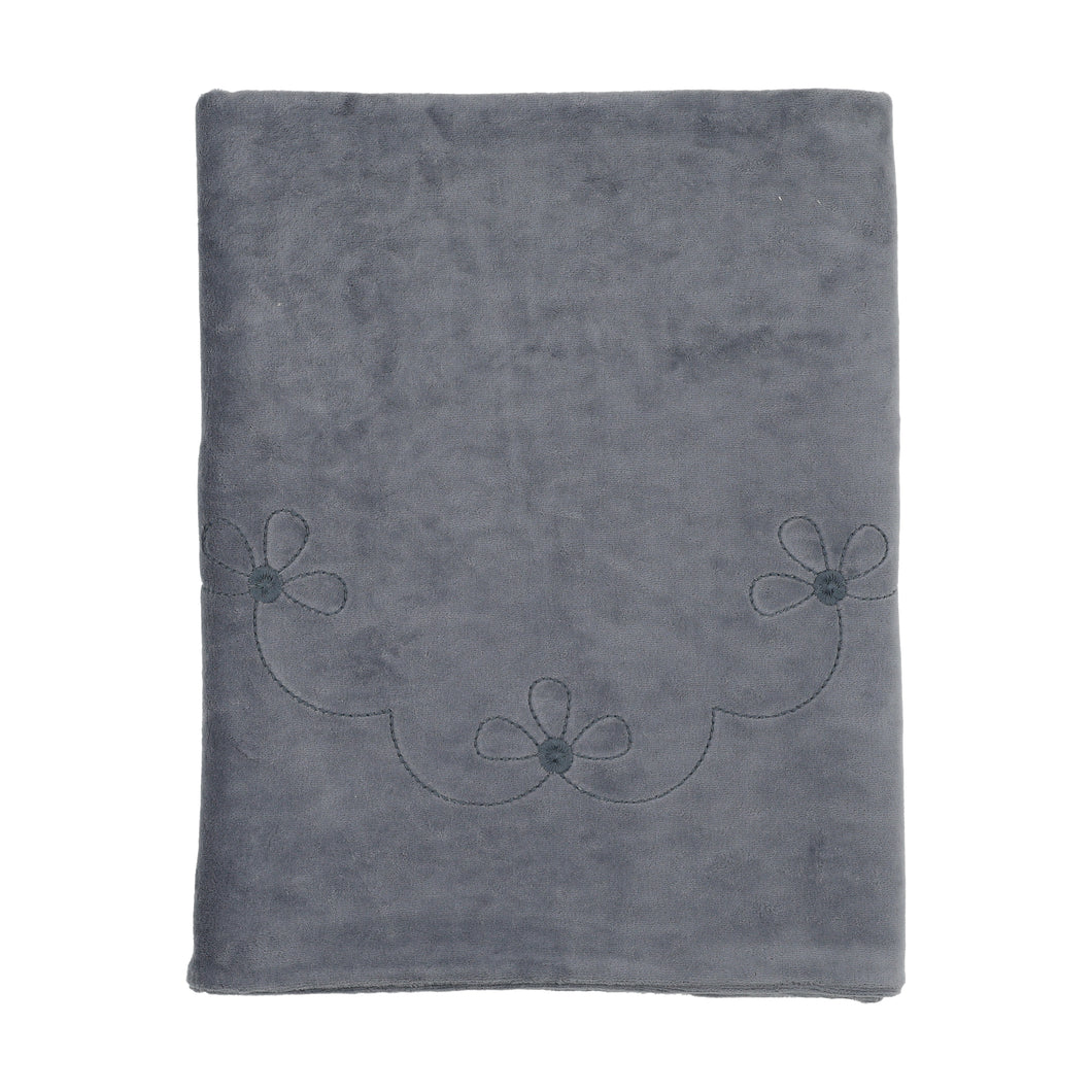 Lovely loops velour layette set - hydrangea blue