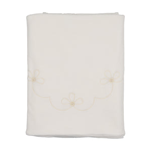Lovely loops velour layette set - chalk white boys