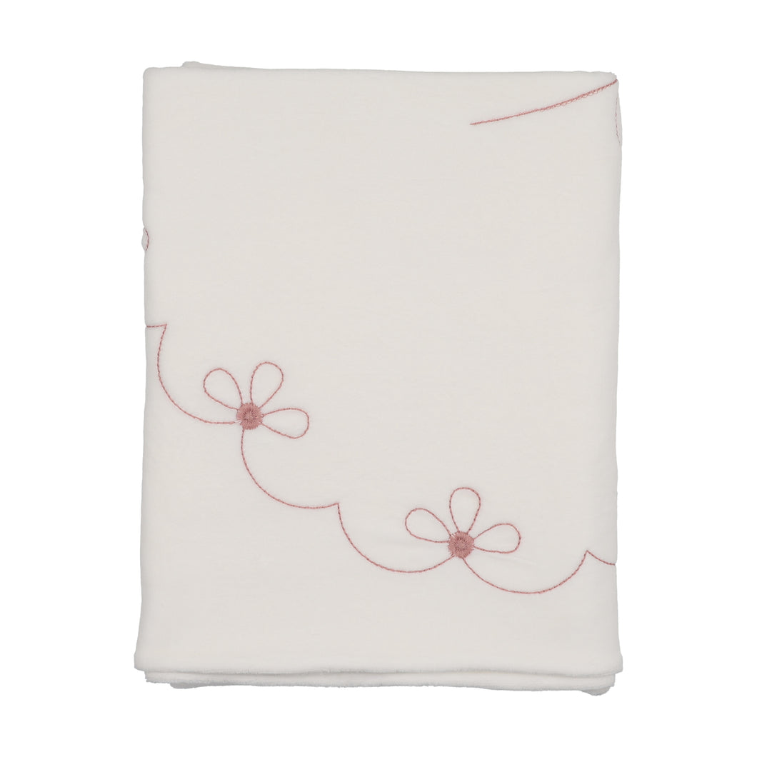 Lovely loops velour layette set - chalk white girls
