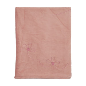Lovely loops velour layette set - rose