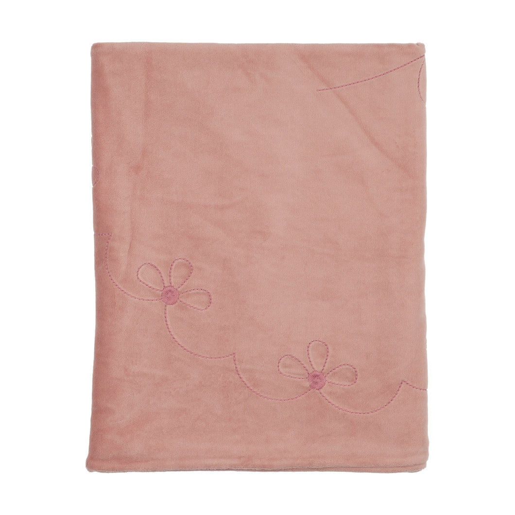 Lovely loops velour layette set - rose