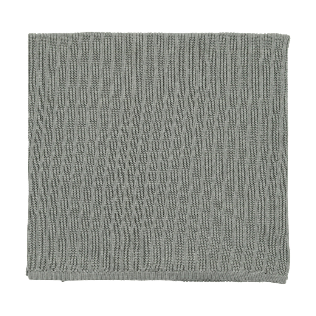 Pointelle blanket - powder blue
