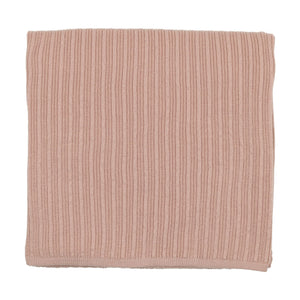 Pointelle blanket - pink tint