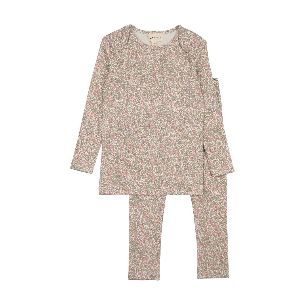 Floral print 2 pc set - floral print