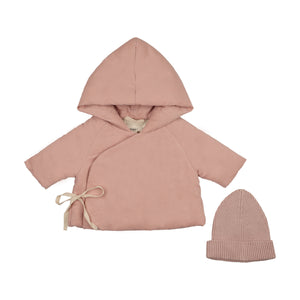 Corduroy jacket and beanie - Deep pink