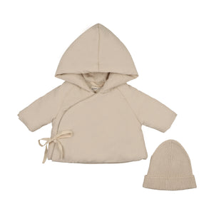 Corduroy jacket and beanie - Stone