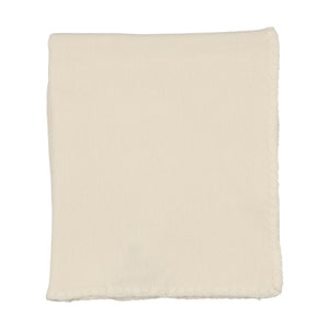 Embroidered edge knit layette set - Ivory